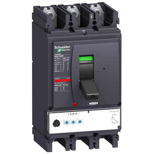 MCCB 3P 50kA Adj.400A NSX400N, ML2.3