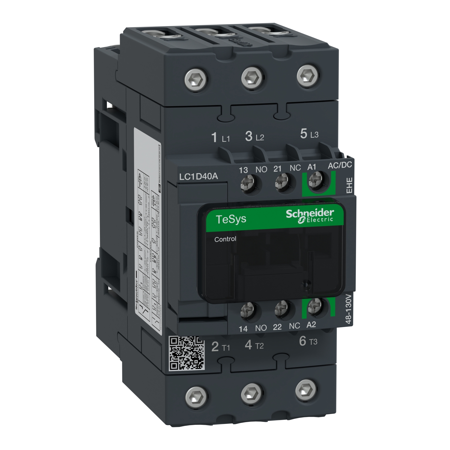 Mag. Contactor 3P 18.5KW, 40A, 1NO+1NC
