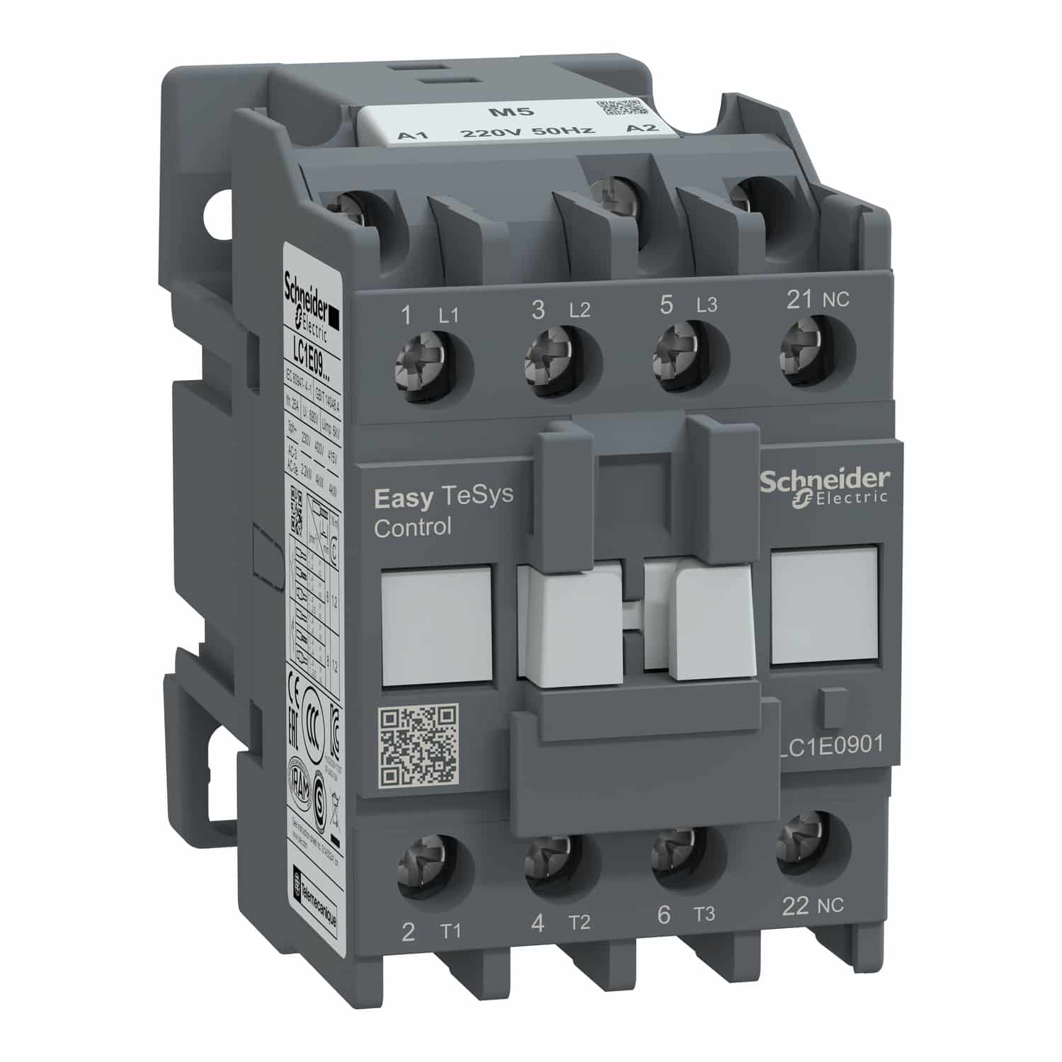 Mag. Contactor 3P 4kW, 9A 1N/C