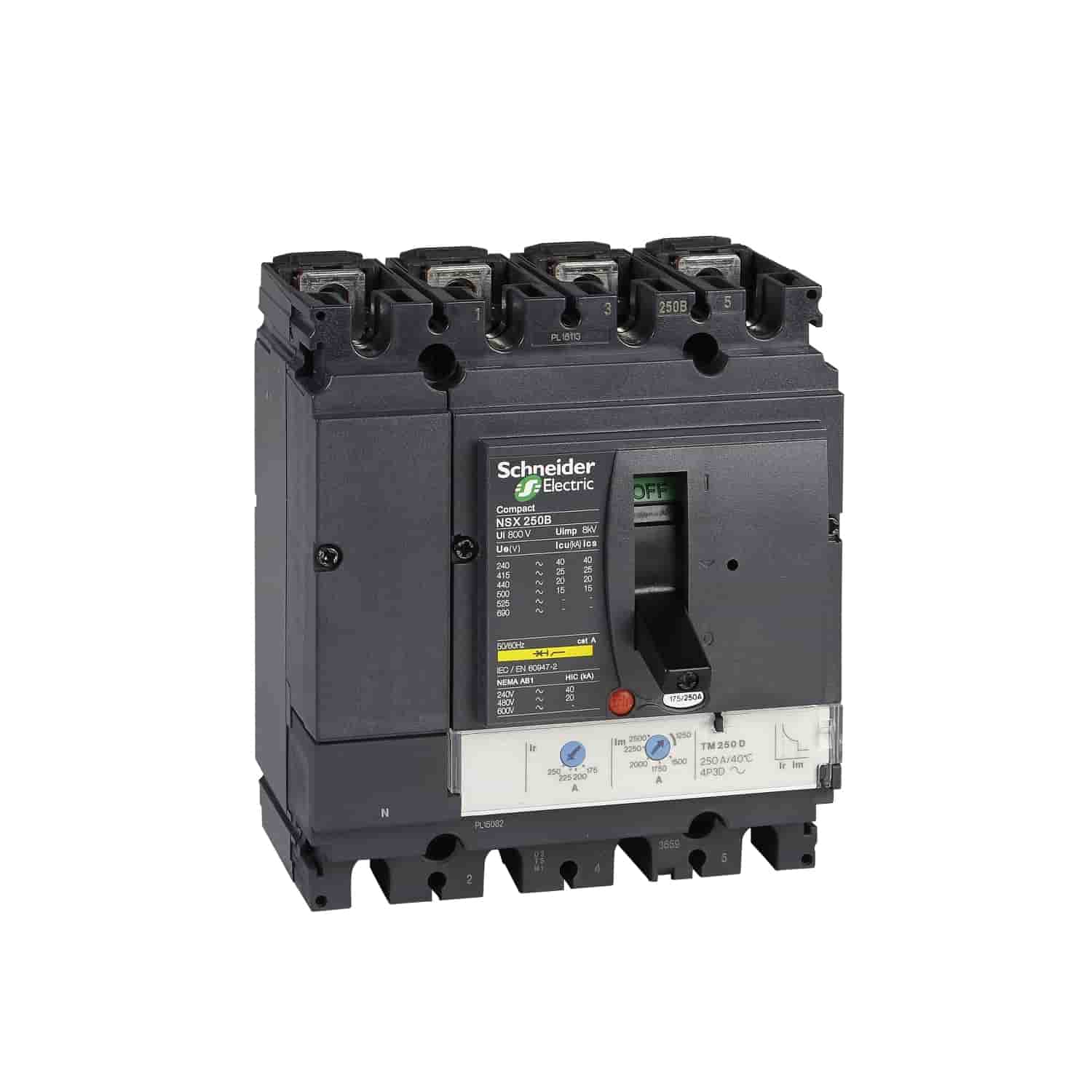 MCCB 4P 50kA 200A NSX250N TM-D