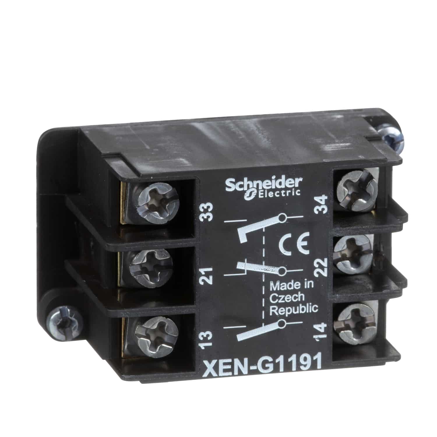CONTACT BLOCK, 2NO/1NC, SCREW